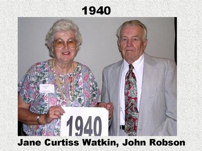 Class of 1940
Jane Curtis Watkin, John Robson
