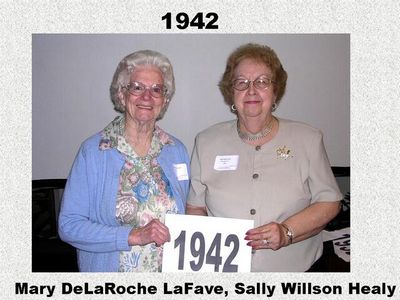 Class of 1942
Mary DeLeRoche LaFave, Sally Willson Healy
