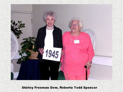 Shirley Freeman Dow and Roberta Todd Spencer
Keywords: 1945 freeman dow todd spencer