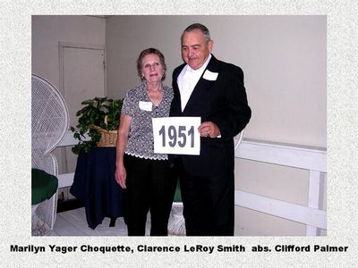 Class of 1951
Marilyn Yager Choquette and Clarence Leroy Smith
Keywords: 1951 yager choquette smith