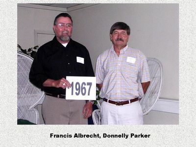 Class of 1967
Donnelly Parker and Francis Albrecht
Keywords: 1967 albrecht parker