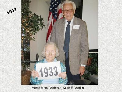 Class of 1930
Merva Martz Walasek and Keith Watkin
Keywords: 1933 martz walasek watkin